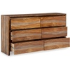 image:imageSignature Design by Ashley Dressonni Farmhouse 6Drawer Dresser with Beveled Edge and Felt Lining Light BrownBrown