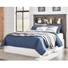 image:imageSignature Design by Ashley Drystan Rustic Bookcase Lighted Headboard ONLY Full Weathered BrownFull
