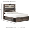 image:imageSignature Design by Ashley Drystan Twin Panel Bed with Light Rustic BrownFull
