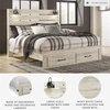 image:imageSignature Design by Ashley Drystan Twin Panel Bed with Light Rustic BrownKing