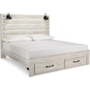 image:imageSignature Design by Ashley Drystan Twin Panel Bed with Light Rustic BrownKing
