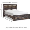 image:imageSignature Design by Ashley Drystan Twin Panel Bed with Light Rustic BrownQueen
