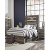 image:imageSignature Design by Ashley Drystan Twin Panel Bed with Light Rustic BrownTwin