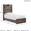 image:imageSignature Design by Ashley Drystan Twin Panel Bed with Light Rustic BrownTwin