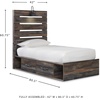 image:imageSignature Design by Ashley Drystan Twin Panel Bed with Light Rustic BrownTwin