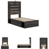 image:imageSignature Design by Ashley Drystan Twin Panel Bed with Light Rustic BrownTwin