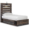 image:imageSignature Design by Ashley Drystan Twin Panel Bed with Light Rustic BrownTwin