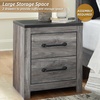 image:imageSignature Design by Ashley Engineered Wood 2 Drawer Nightstand WhiteGray Plank