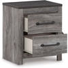 image:imageSignature Design by Ashley Engineered Wood 2 Drawer Nightstand WhiteGray Plank