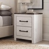 image:imageSignature Design by Ashley Engineered Wood 2 Drawer Nightstand WhiteTwo Tone White