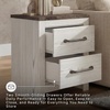 image:imageSignature Design by Ashley Engineered Wood 2 Drawer Nightstand WhiteTwo Tone White