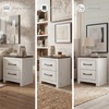 image:imageSignature Design by Ashley Engineered Wood 2 Drawer Nightstand WhiteTwo Tone White