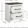 image:imageSignature Design by Ashley Engineered Wood 2 Drawer Nightstand WhiteTwo Tone White