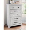 image:imageSignature Design by Ashley Fenderport Vintage Casual Nightstand with Two Drawers USB Charging Bronze Knobs Wood 2492 W x 1598 D x 2504 H WhitewashChest of Drawers