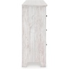 image:imageSignature Design by Ashley Fenderport Vintage Casual Nightstand with Two Drawers USB Charging Bronze Knobs Wood 2492 W x 1598 D x 2504 H WhitewashDresser