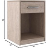 image:imageSignature Design by Ashley Finch 1 Drawer Nightstand Black Bedside TableBeige