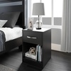 image:imageSignature Design by Ashley Finch 1 Drawer Nightstand Black Bedside TableBlack