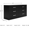 image:imageSignature Design by Ashley Finch 6Drawer Black Dresser Bedroom ChestBlack