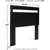image:imageSignature Design by Ashley Flannia Modern Platform Headboard ONLY Full Grayish BrownBlack