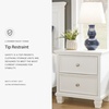 image:imageSignature Design by Ashley Fortman White Nightstand 2 Drawer Storage Hardwood Solids and MDF Construction Traditional Wood Bedside Table 25 W