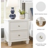 image:imageSignature Design by Ashley Fortman White Nightstand 2 Drawer Storage Hardwood Solids and MDF Construction Traditional Wood Bedside Table 25 W