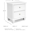 image:imageSignature Design by Ashley Fortman White Nightstand 2 Drawer Storage Hardwood Solids and MDF Construction Traditional Wood Bedside Table 25 W