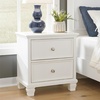 image:imageSignature Design by Ashley Fortman White Nightstand 2 Drawer Storage Hardwood Solids and MDF Construction Traditional Wood Bedside Table 25 W