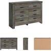 image:imageSignature Design by Ashley Frandern Casual Rustic Dresser With 6 SmoothGliding Drawers Meets ASTM International Safety Standards Wood and Decorative Laminate Gray
