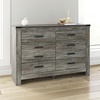 image:imageSignature Design by Ashley Frandern Casual Rustic Dresser With 6 SmoothGliding Drawers Meets ASTM International Safety Standards Wood and Decorative Laminate Gray