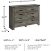 image:imageSignature Design by Ashley Frandern Casual Rustic Dresser With 6 SmoothGliding Drawers Meets ASTM International Safety Standards Wood and Decorative Laminate Gray