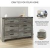 image:imageSignature Design by Ashley Frandern Casual Rustic Dresser With 6 SmoothGliding Drawers Meets ASTM International Safety Standards Wood and Decorative Laminate Gray