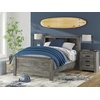 image:imageSignature Design by Ashley Frandern MidCentury Modern Bookcase Headboard with Storage and Nailhead Full Gray