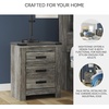 image:imageSignature Design by Ashley Frandern Rustic Nailhead 2Drawer Nightstand with USB Ports Dark Brown