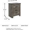 image:imageSignature Design by Ashley Frandern Rustic Nailhead 2Drawer Nightstand with USB Ports Dark Brown