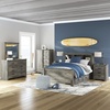 image:imageSignature Design by Ashley Frandern Rustic Nailhead 2Drawer Nightstand with USB Ports Dark Brown