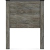 image:imageSignature Design by Ashley Frandern Rustic Oak Finished Panel Headboard with Nailhead Accents Twin Gray