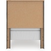 image:imageSignature Design by Ashley Frandern Rustic Oak Finished Panel Headboard with Nailhead Accents Twin Gray