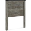 image:imageSignature Design by Ashley Frandern Rustic Oak Finished Panel Headboard with Nailhead Accents Twin Gray