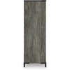 image:imageSignature Design by Ashley Frandern Vintage 5Drawer Dressing Chest with Shelves Behind Hinged Cabinet for Bedroom Gray