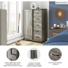 image:imageSignature Design by Ashley Frandern Vintage 5Drawer Dressing Chest with Shelves Behind Hinged Cabinet for Bedroom Gray