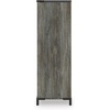 image:imageSignature Design by Ashley Frandern Vintage 5Drawer Dressing Chest with Shelves Behind Hinged Cabinet for Bedroom Gray