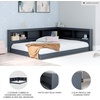 image:imageSignature Design by Ashley Full Bookcase Storage Floor Bed Frame Navy Blue