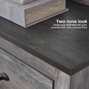 image:imageSignature Design by Ashley Full Sleigh Bed Cottage White FinishDark Gray