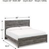 image:imageSignature Design by Ashley Full Sleigh Bed Cottage White FinishDark Gray