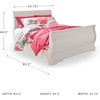 image:imageSignature Design by Ashley Full Sleigh Bed Cottage White FinishWhite