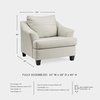 image:imageSignature Design by Ashley Genoa Contemporary Leather Match Upholstered Oversized Chair White