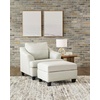 image:imageSignature Design by Ashley Genoa Contemporary Leather Match Upholstered Oversized Chair White