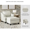image:imageSignature Design by Ashley Genoa Contemporary Leather Match Upholstered Oversized Chair White