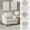image:imageSignature Design by Ashley Genoa Contemporary Leather Match Upholstered Oversized Chair White