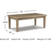 image:imageSignature Design by Ashley Gerianne Outdoor End Table Eucalyptus WoodCoffee Table
